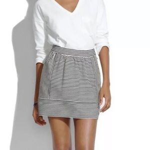 NWOT MADEWELL Swivel Ponte Knit Striped Mini Skirt